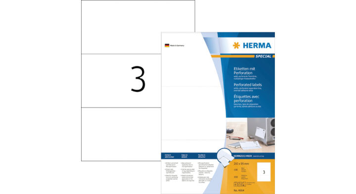 Etiket herma superprint 4664 210x99mm 300st