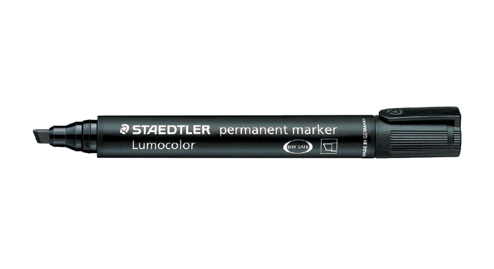 Viltstift staedtler 350 perm schuin 2-5mm zwart