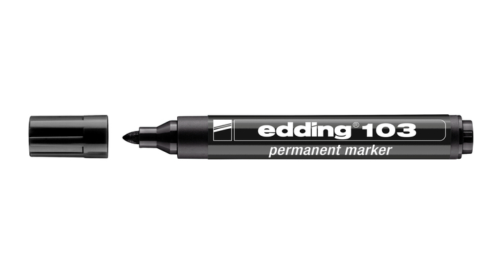 Viltstift edding 103 rond medium zwart(4-103001)