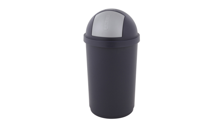 Push Bullet Curver, afvalbak, 50 ltr, blauw/zilver,VB 393000