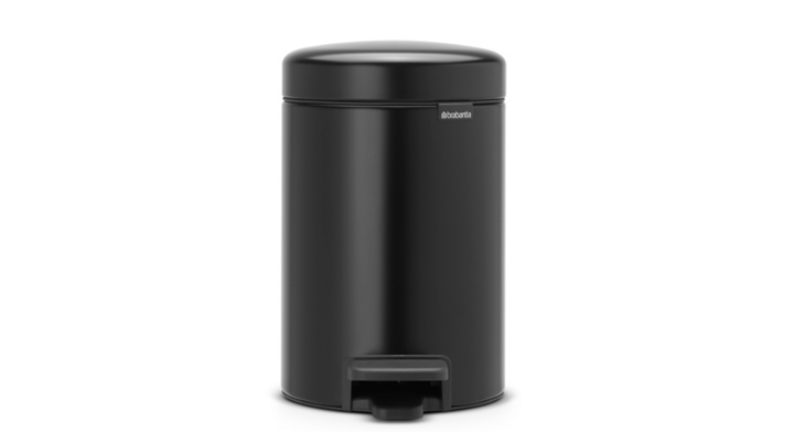 Brabantia, pedaalemmer, 3 liter, mat zwart, VB 113321