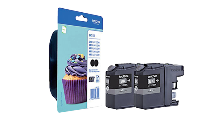 Inkcartridge brother lc-123 duopack zwart(lc-123bkbp2)
