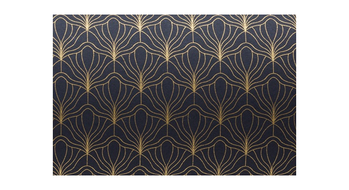 Cadeaupapier, 50cm x 200m, art deco, fan black gold, R75704U