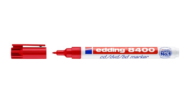 Viltstift edding 8400 cd rom rond 0.5-1mm rood