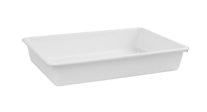 Rechthoekige slagerijbak, 350x490x80 mm, wit, VB 040797