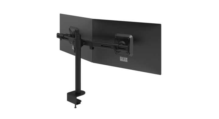 Viewmate monitorarm dubbel zwart