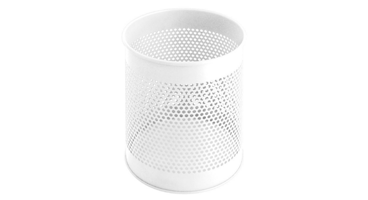Metalen Papierbak | Geperforeerd | 15 Liter | Wit | VB 270620