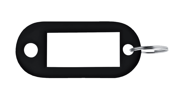 Sleutellabel pavo plastic zwart(8008902)