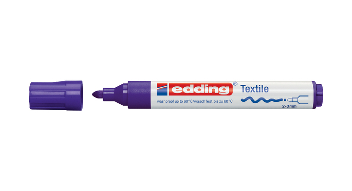 Viltstift edding 4500 textiel rond 2-3mm violet