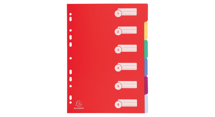 Tabblad exacompta a4 30/100 6delig pp(4906e)