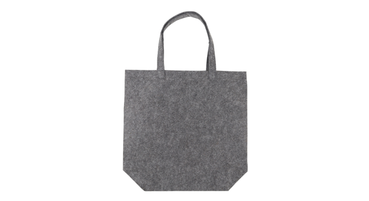 Draagtas, 42x42+2x6cm, vilt, tote bag, donkergrijs (50 stuk)