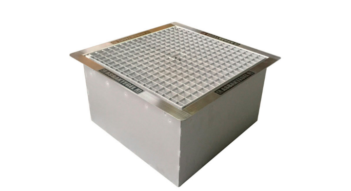 The Droppit Deluxe XXL, asbaktegel 60x60cm, RVS, VB 709038
