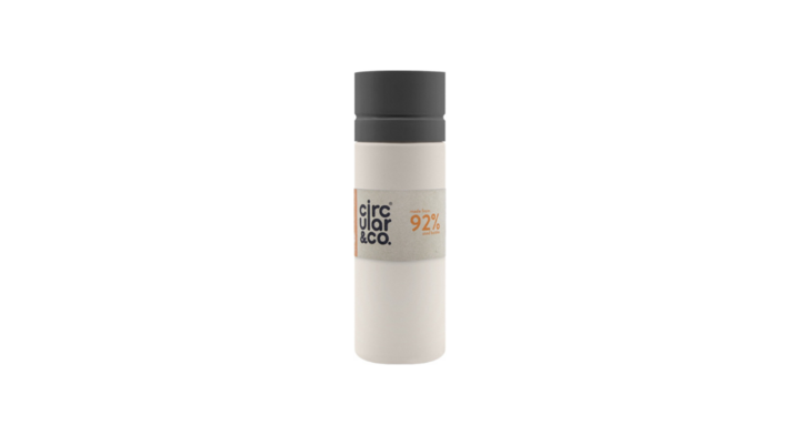 Circular&Co, herbruikbare waterfles, 21oz, grijs, zwart