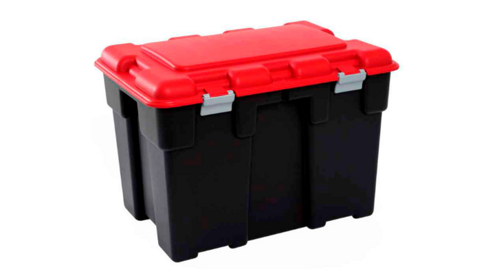 Opbergbox Explorer, 185 liter, zwart/rood, VB 005010