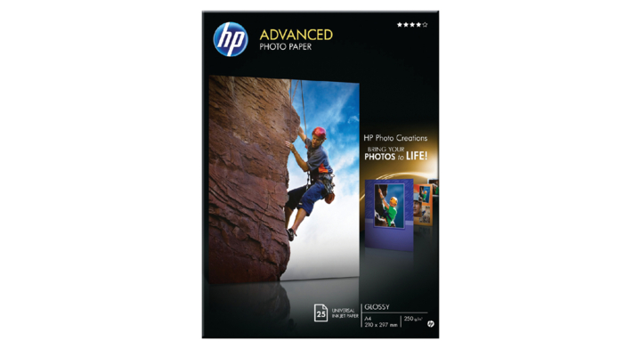 Inkjetpapier hp q5456a a4 250gr glans