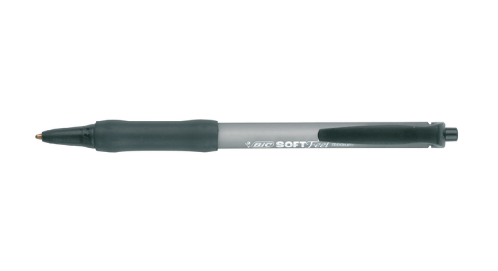 Balpen bic soft feel clic zwart
