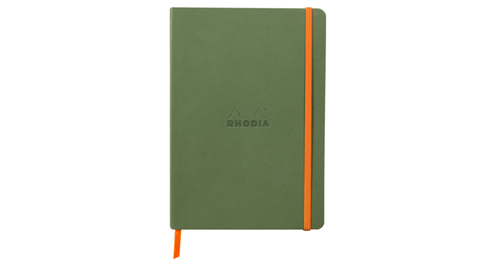 Notitieboek rhodia a5 lijn 80 vel 90gr saliegroen(117374c)