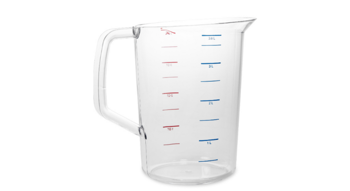 Rubbermaid, maatbeker, 4 liter, transparant, VB 003218