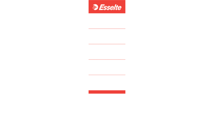 Rugetiket esselte 30x158mm insteek wit