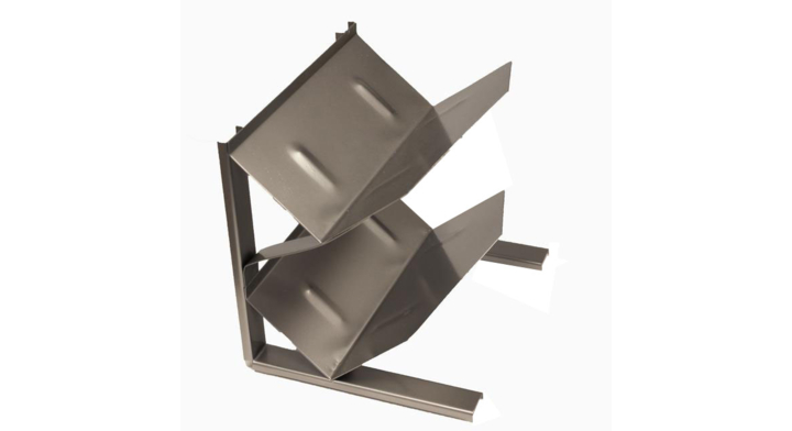Foliedispenser, metaal, 30cm, dubbele rol (1 stuk)