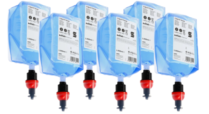 Satino | Vloeibare Zeep | 1000ml | Aqua | SF1 | 333373 (6 stuks)