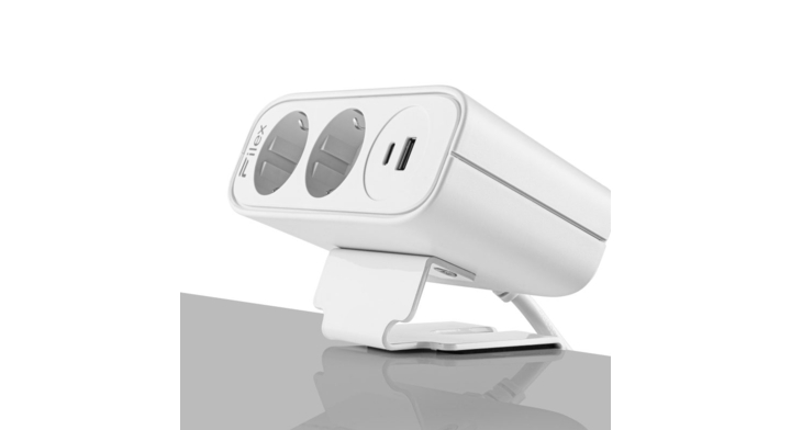 Filex, Power Desk Up EP65, 2x 230V, USB A, USB C (65W), wit