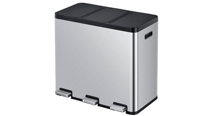 EKO Essential 1 Rec | Pedaalemmer | 20+20+20 Liter | Mat RVS | VB 912561