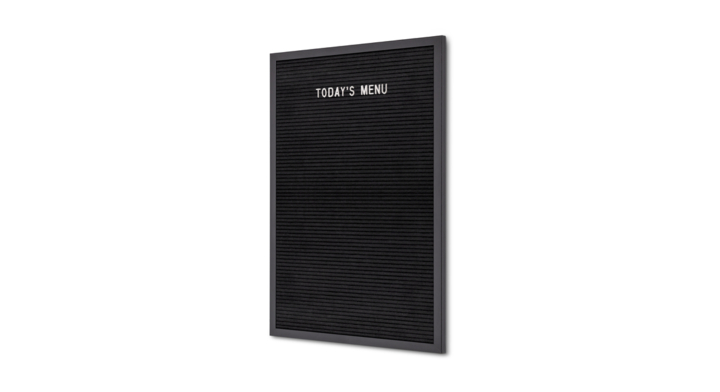 Letterbord zwart 40 x 60 cm met zwarte lijst(lebbl40x60)