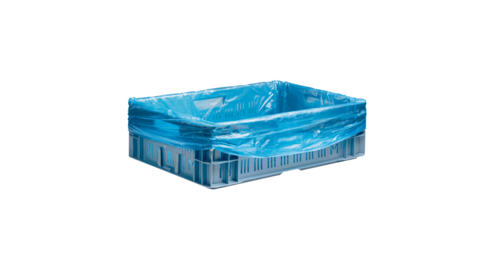 Zak, MDPE, 550/180x600mm, 20my, transparant blauw (1000 st)