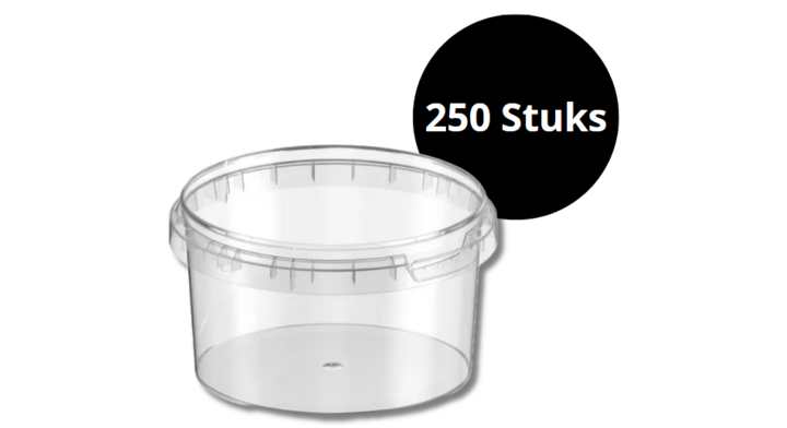 Ronde bakjes, verzegelbaar, 500ml, Sc118 (250 stuks)