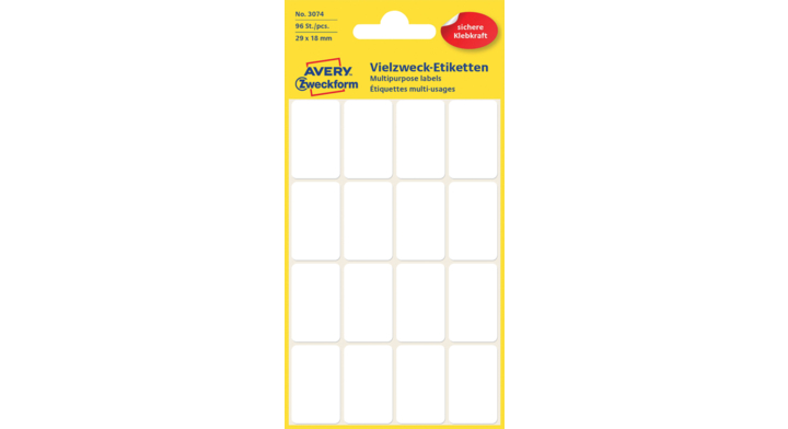 Etiket avery zweck 3074 29x18mm 96st