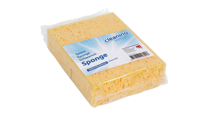 Cleaninq, huishoudspons, 140x110x35mm, geel, 364072V (1 stuk)
