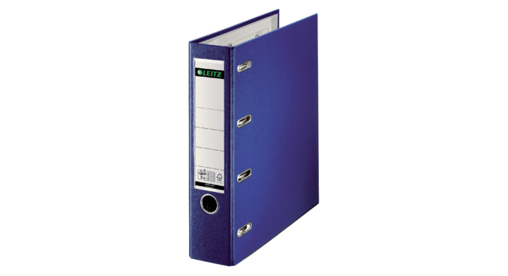 Ordner leitz 1012 a4 75mm pp bank 2mech blauw