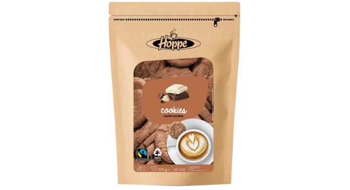 Koekjes hoppe cookies fairtrade double chocolate(hc625)