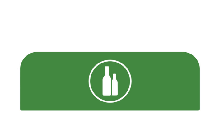 Communicatiepaneel voor Rubbermaid Configure 87 liter, groen, VB 501494 | glas