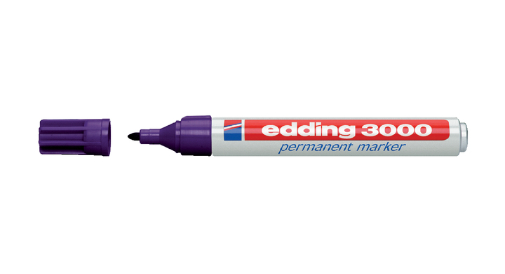 Viltstift edding 3000 perm rond 1.5-3mm violet