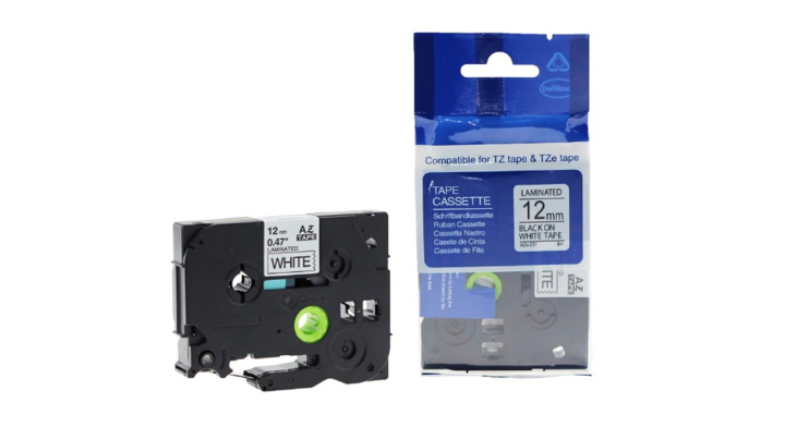 Compatible Lettertape brother p-touch tze231 12mm wit/zwart