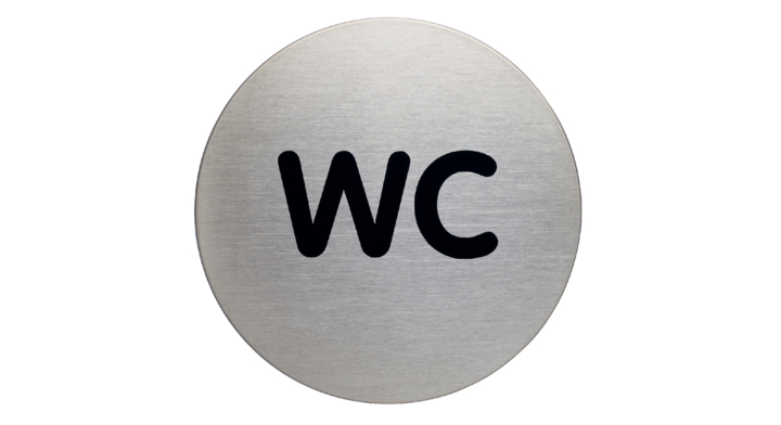 Durable, ruimteaanduiding, Ø8.3cm, toilet, 490723 (1 stuk)