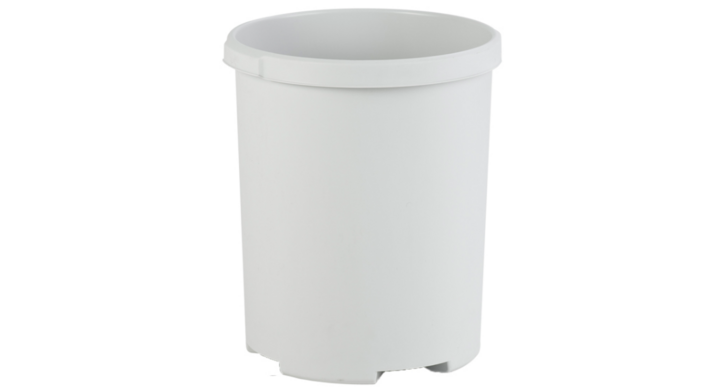 Kunststof papierbak, rond, 50 liter, grijs, VB 001836