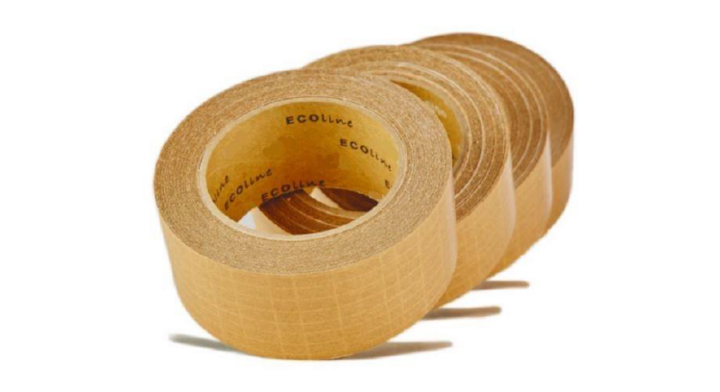 Verpakkingstape Papier versterkt, 75mm x 25m, bruin