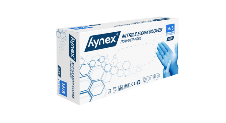 Hynex | Nitril Handschoen | Maat M | Blauw | Ongepoederd | 30004102 (100 stuks)