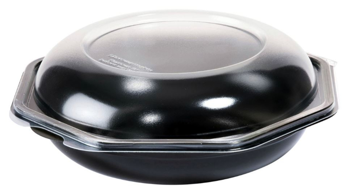 Duni Octabowl®, 700cc, zwart met transparant deksel, 149865 (290 stuks)