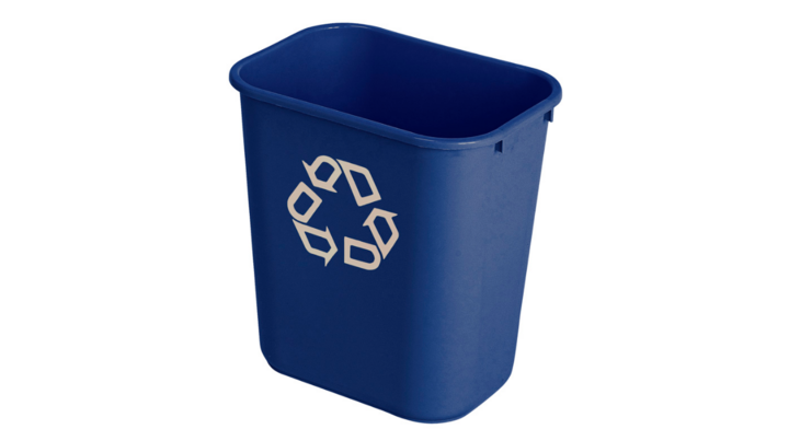 Rubbermaid, afvalbak, 27 liter, blauw, VB 002956