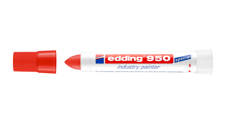 Viltstift edding 950 pasta rond 10mm rood(4-950002)