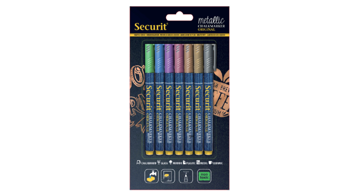 Krijtstift securit sma-100 rond 1-2mm metallic ass(bl-sma100