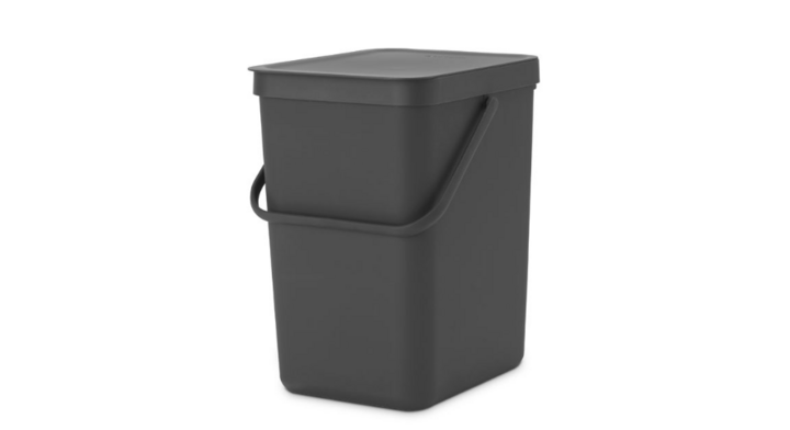 Brabantia, sort & go afvalemmer, 25 liter, grijs, VB 129940