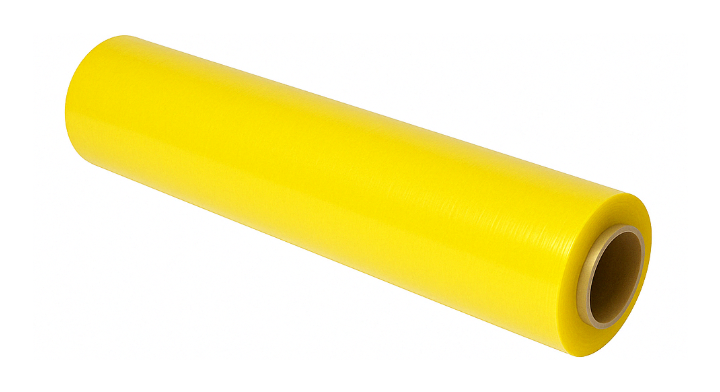 Wikkelfolie, 50cm x 300m, 20my, handrol, geel
