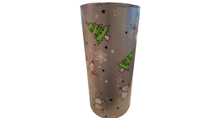 Kerst cadeaupapier 30cm x 250m, Zilver, 90058
