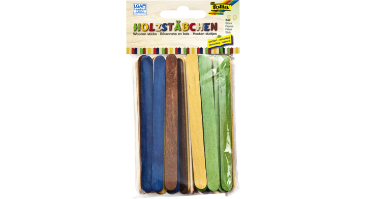 Houten stokjes folia assorti(2290)