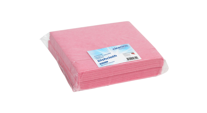 Cleaninq, viscose werkdoek, 38x40cm, roze, 102098 (10 stuks)